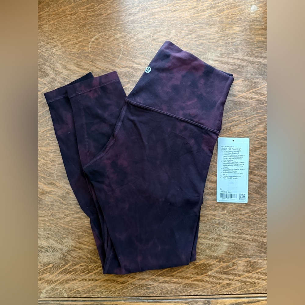 GUC lululemon Align 25” - Size 8 - Diamond Dye Cassis Black